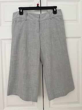 Forever 21 Vintage Y2K Light Gray Wide-Leg Cullottes Pants Size M Low Rise